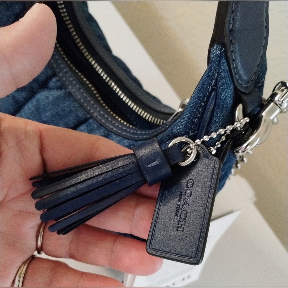 Coach Denim Mini Crossbody Bag NWT With Coach Denim Card Case Wallet NWT - Picture 7 of 13
